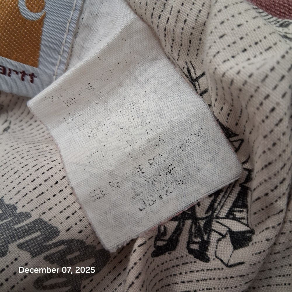Vintage Carhartt JS1236 Redwood Detroit‎ Canvas Jacket Sheet Lined SZ Large Rare - Picture 7 of 15
